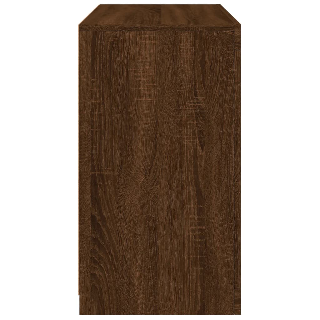 Aparador com luzes LED 60,5x37x67 cm carvalho castanho