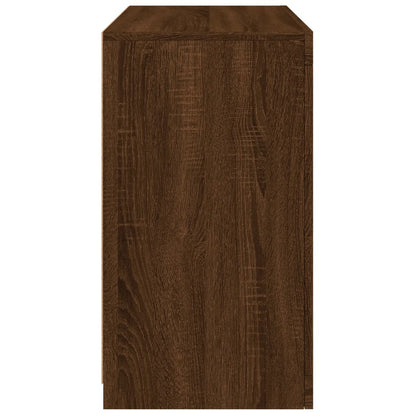 Aparador com luzes LED 60,5x37x67 cm carvalho castanho