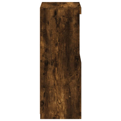 Aparador com luzes LED 41x37x100 cm carvalho fumado