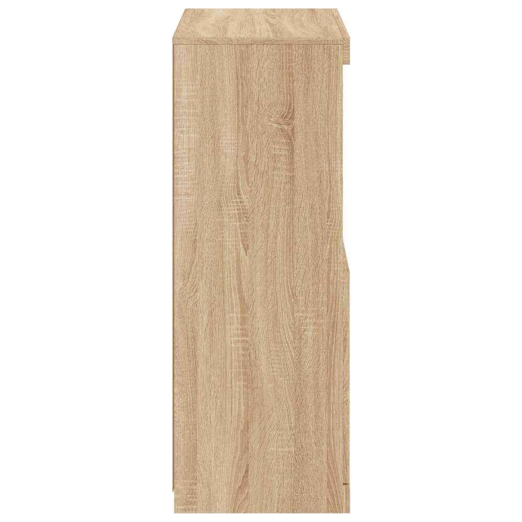 Aparador com luzes LED 60,5x37x100 cm carvalho sonoma