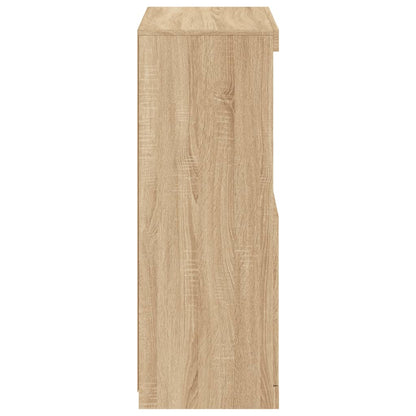 Aparador com luzes LED 60,5x37x100 cm carvalho sonoma