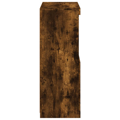 Aparador com luzes LED 60,5x37x100 cm carvalho fumado