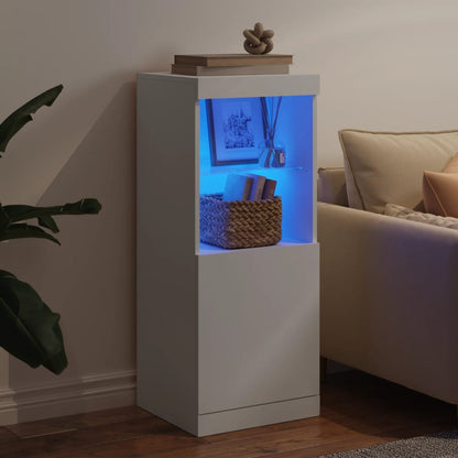 Aparador com luzes LED 41x37x100 cm branco