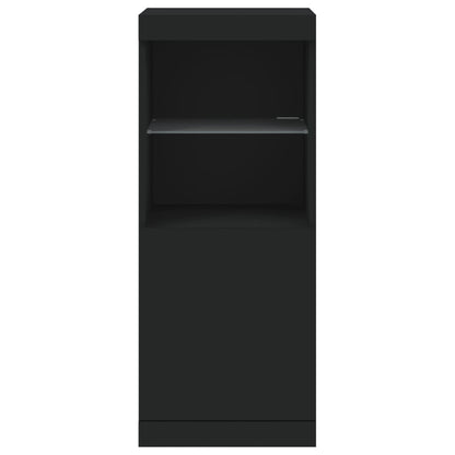 Aparador com luzes LED 41x37x100 cm preto