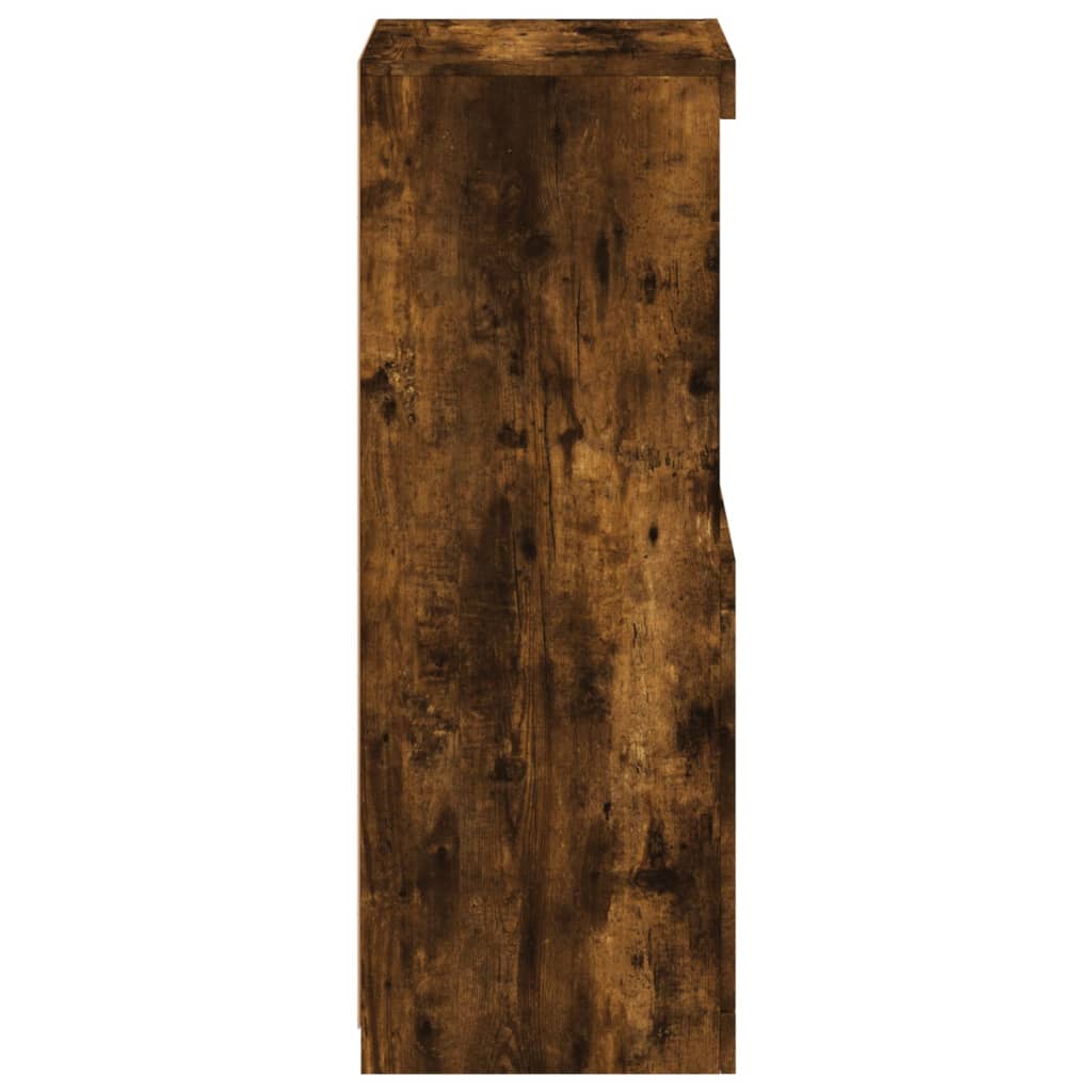 Aparador com luzes LED 41x37x100 cm carvalho fumado