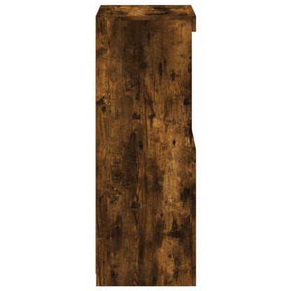 Aparador com luzes LED 41x37x100 cm carvalho fumado