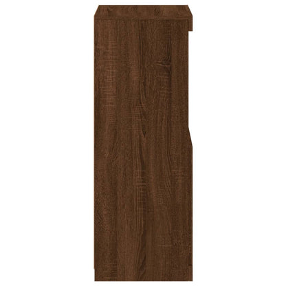 Aparador com luzes LED 41x37x100 cm carvalho castanho