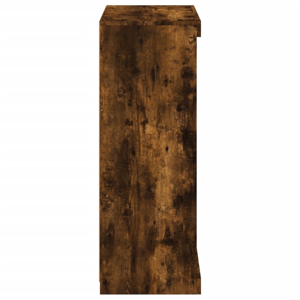 Aparador com luzes LED 60,5x37x100 cm carvalho fumado