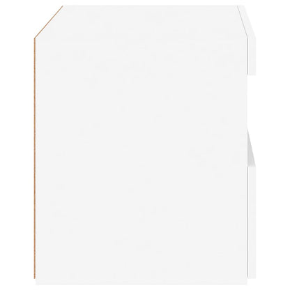 Mesas de cabeceira c/ luzes LED 2 pcs 50x40x45 cm branco