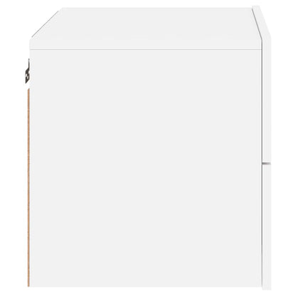 Mesa de cabeceira de parede com luzes LED branco