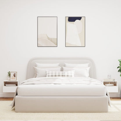 Móveis de parede p/ TV derivados madeira branco, 2pcs