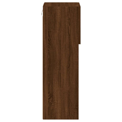 Móvel de TV com luzes LED carvalho castanho