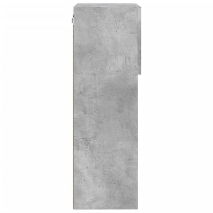 Móveis de TV com luzes LED 2 pcs 40,5x30x90 cm cinzento cimento