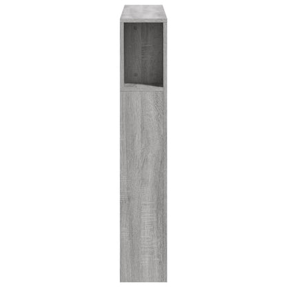 Cabeceira c/ LEDs 100x18,5x103,5 cm sonoma cinzento
