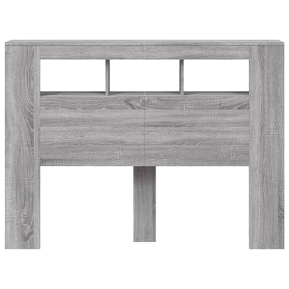 Cabeceira c/ LEDs 140x18,5x103,5 cm sonoma cinzento
