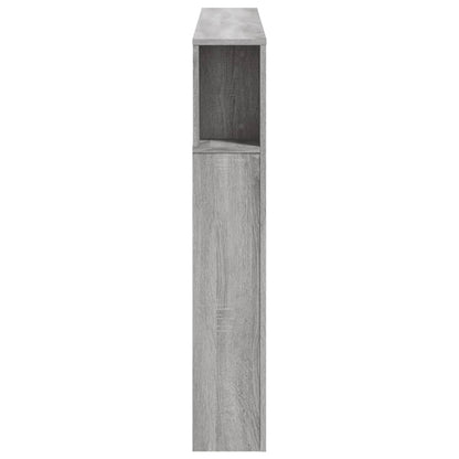 Cabeceira c/ LEDs 140x18,5x103,5 cm sonoma cinzento