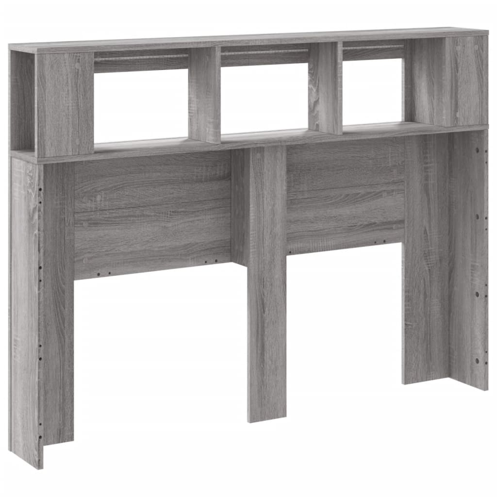 Cabeceira c/ LEDs 140x18,5x103,5 cm sonoma cinzento