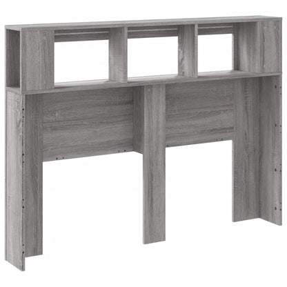 Cabeceira c/ LEDs 140x18,5x103,5 cm sonoma cinzento
