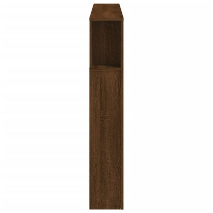 Cabeceira c/ LEDs 140x18,5x103,5 cm carvalho castanho