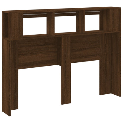 Cabeceira c/ LEDs 140x18,5x103,5 cm carvalho castanho