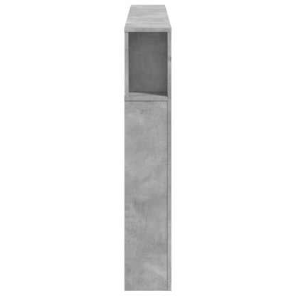 Cabeceira c/ LEDs 160x18,5x103,5 cm cinzento-cimento