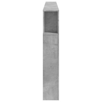 Cabeceira c/ LEDs 220x18,5x103,5 cm cinzento-cimento
