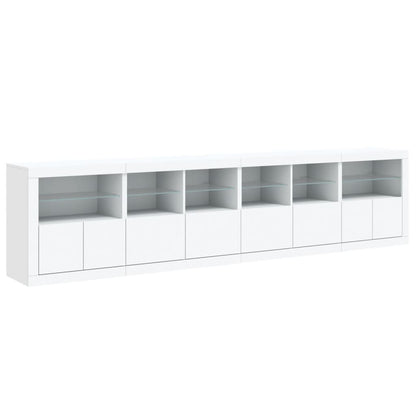Aparador com luzes LED 283x37x67 cm branco