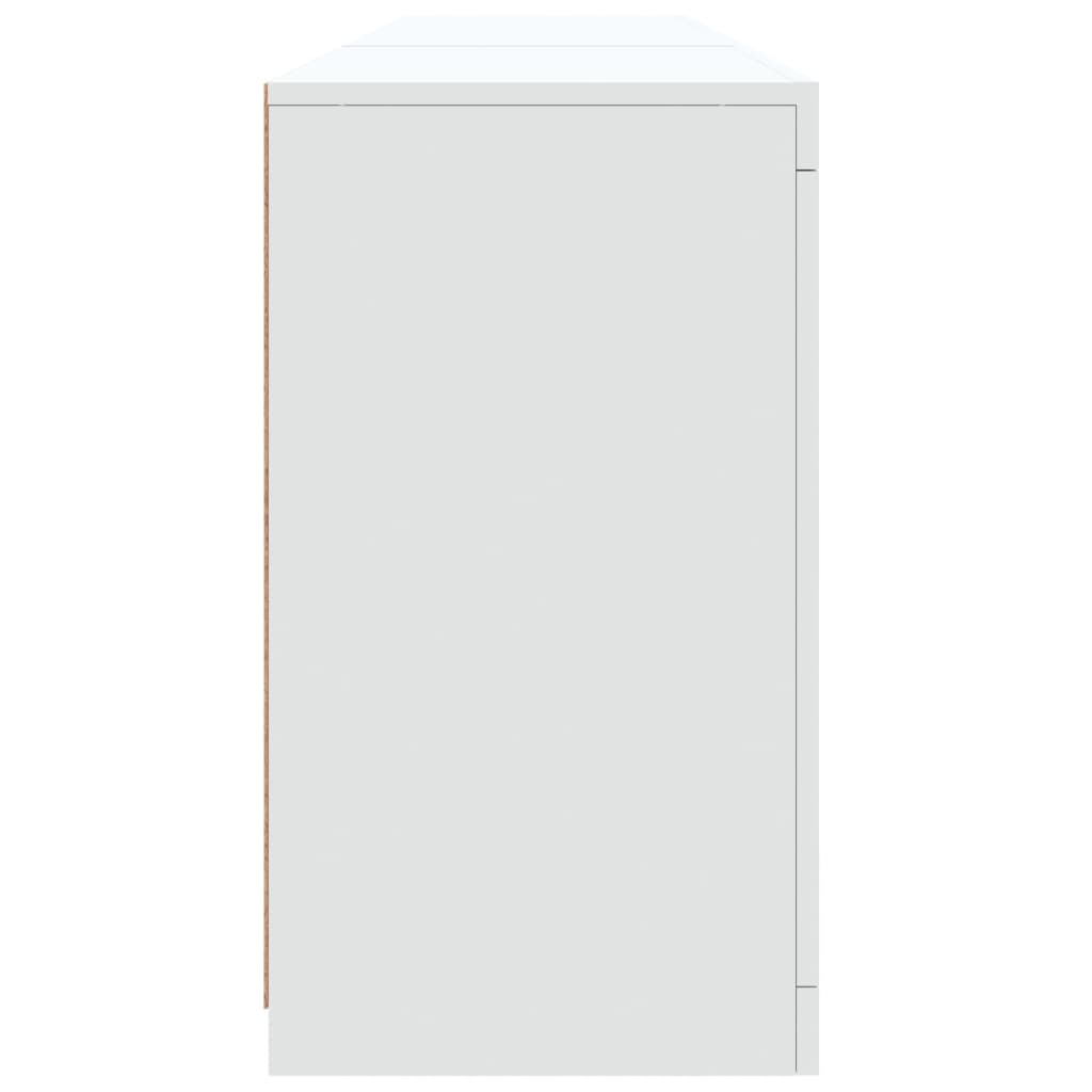 Aparador com luzes LED 181,5x37x67 cm branco