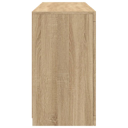 Aparador com luzes LED 123x37x67 cm carvalho sonoma