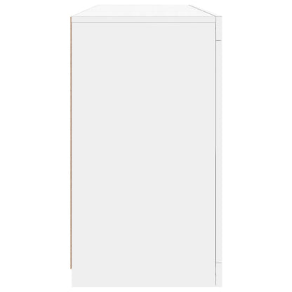 Aparador com luzes LED 142,5x37x67 cm branco