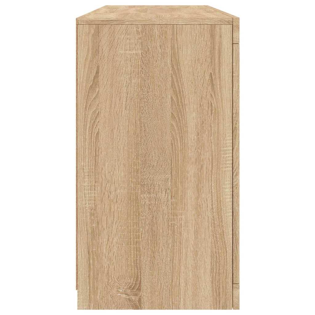 Aparador com luzes LED 142,5x37x67 cm carvalho sonoma