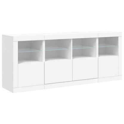Aparador com luzes LED 163x37x67 cm branco