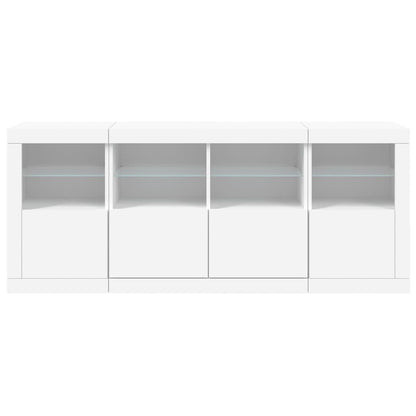 Aparador com luzes LED 163x37x67 cm branco