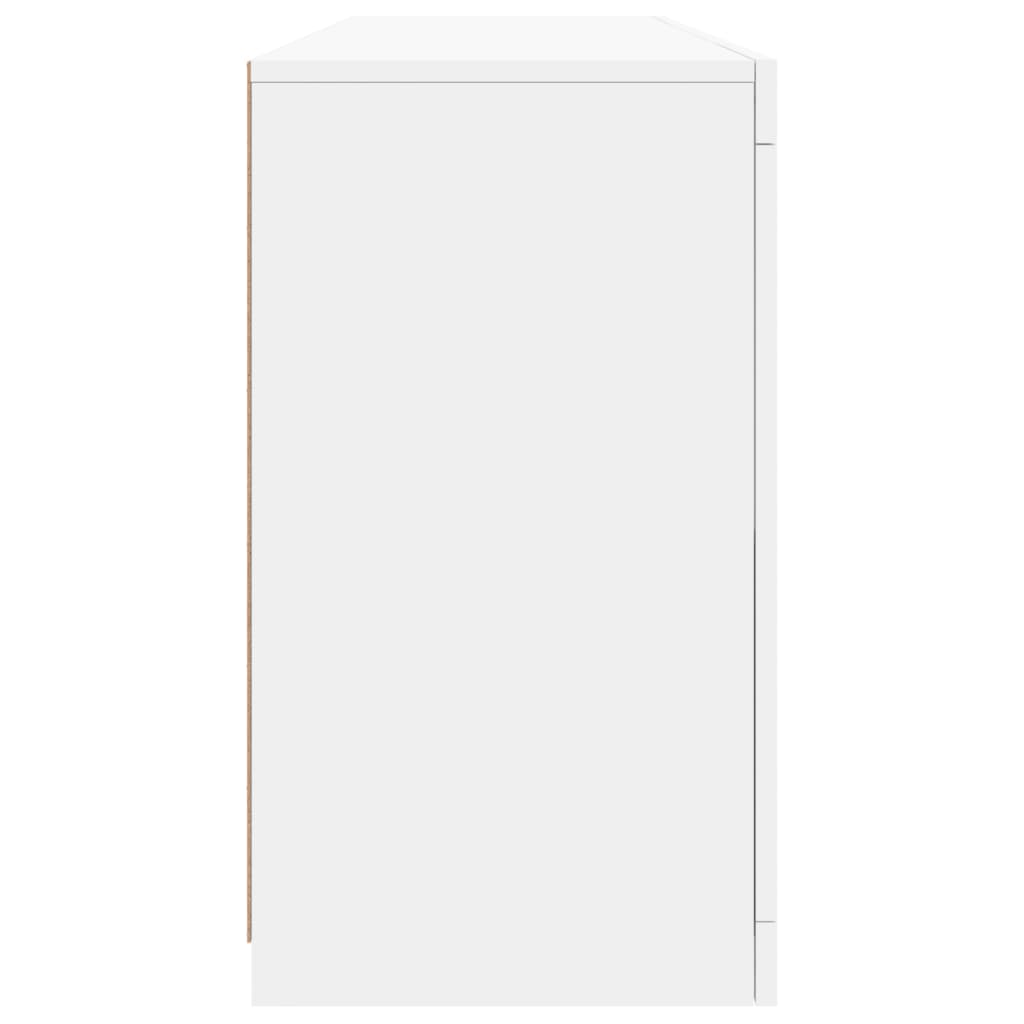 Aparador com luzes LED 163x37x67 cm branco
