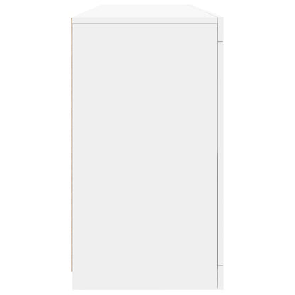 Aparador com luzes LED 163x37x67 cm branco