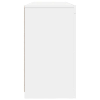 Aparador com luzes LED 142,5x37x67 cm branco