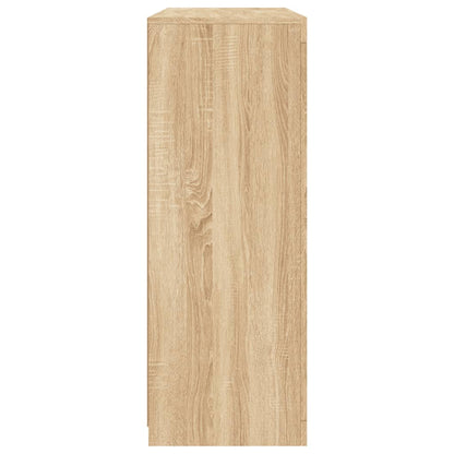 Aparadores c/ LEDs 3 pcs derivados de madeira carvalho sonoma