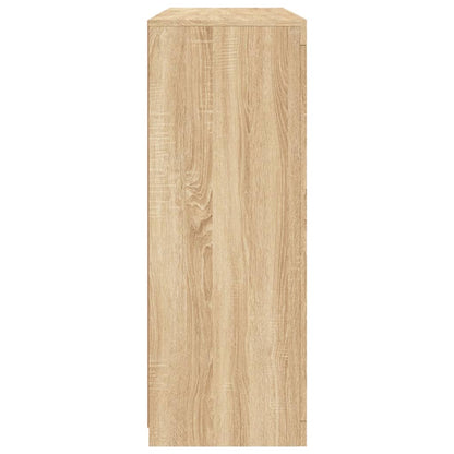 Aparadores c/ LEDs 3 pcs derivados de madeira carvalho sonoma