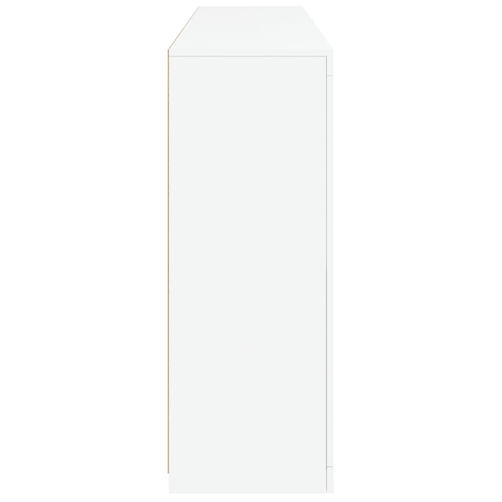 Aparador com luzes LED 162x37x100 cm branco