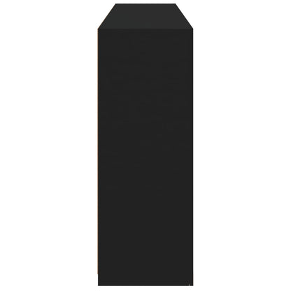 Aparador com luzes LED 162x37x100 cm preto