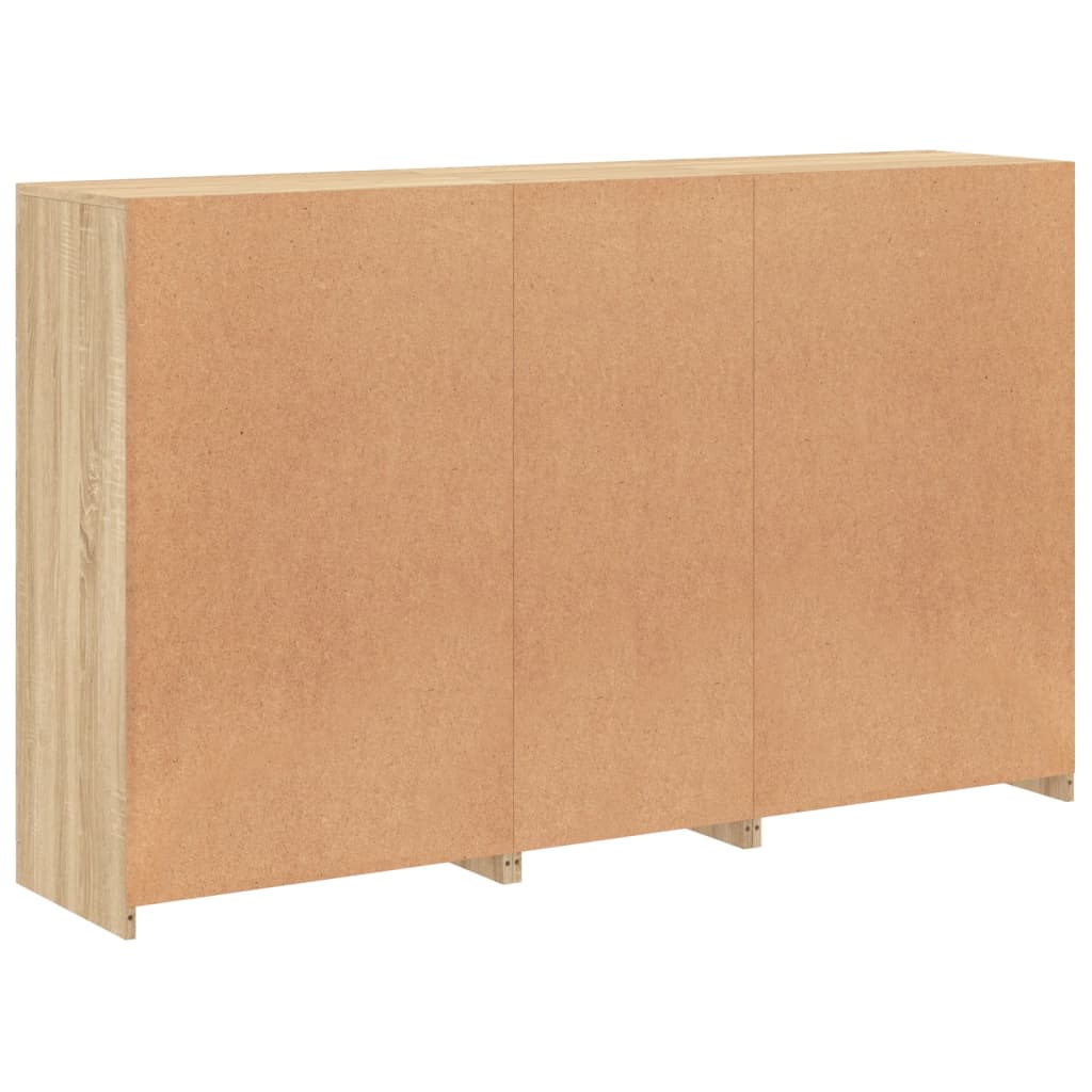 Aparador com luzes LED 162x37x100 cm carvalho sonoma