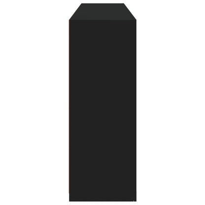 Aparador com luzes LED 162x37x100 cm preto