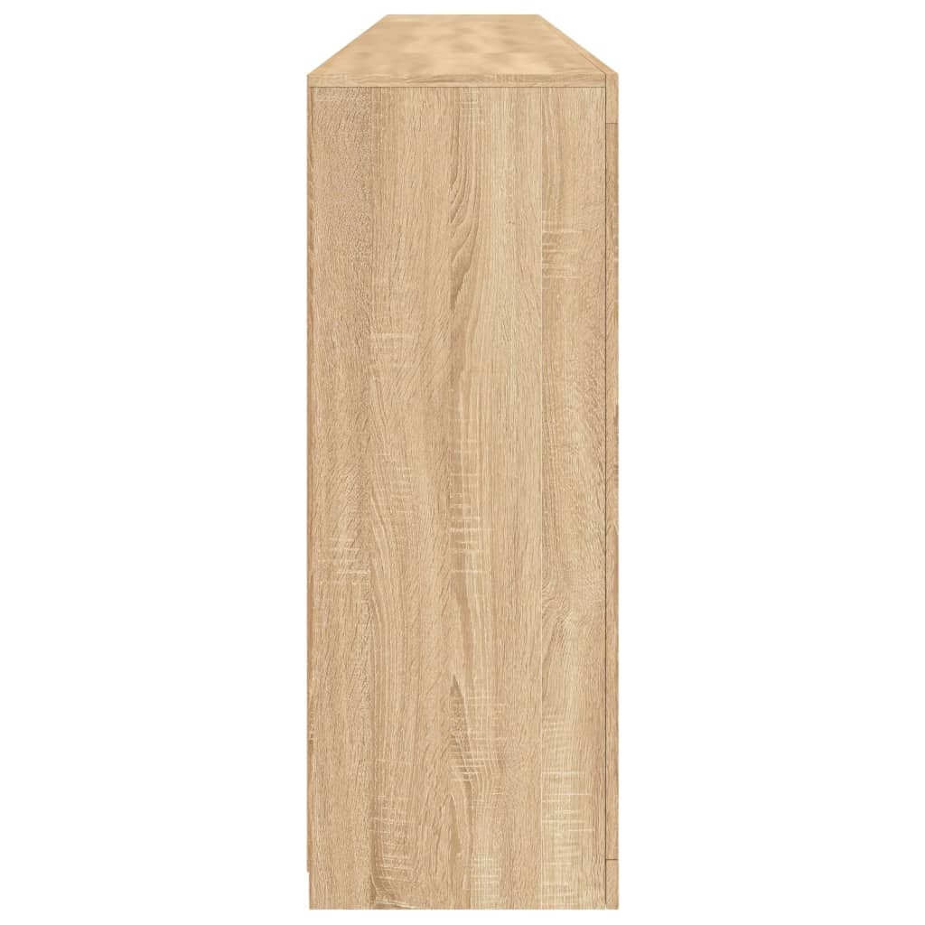 Aparador com luzes LED 162x37x100 cm carvalho sonoma