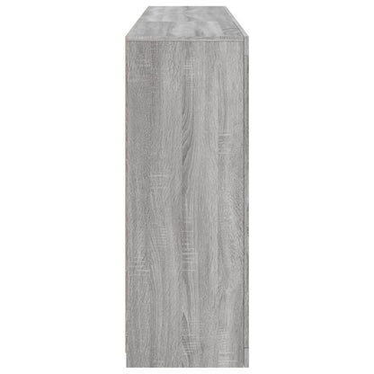 Aparador com luzes LED 162x37x100 cm cinzento sonoma