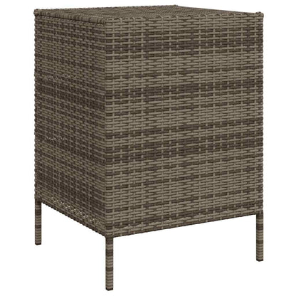 Armário de arrumação para jardim 55x59x80 cm vime PE cinzento