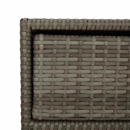 Armário de arrumação para jardim 55x59x80 cm vime PE cinzento