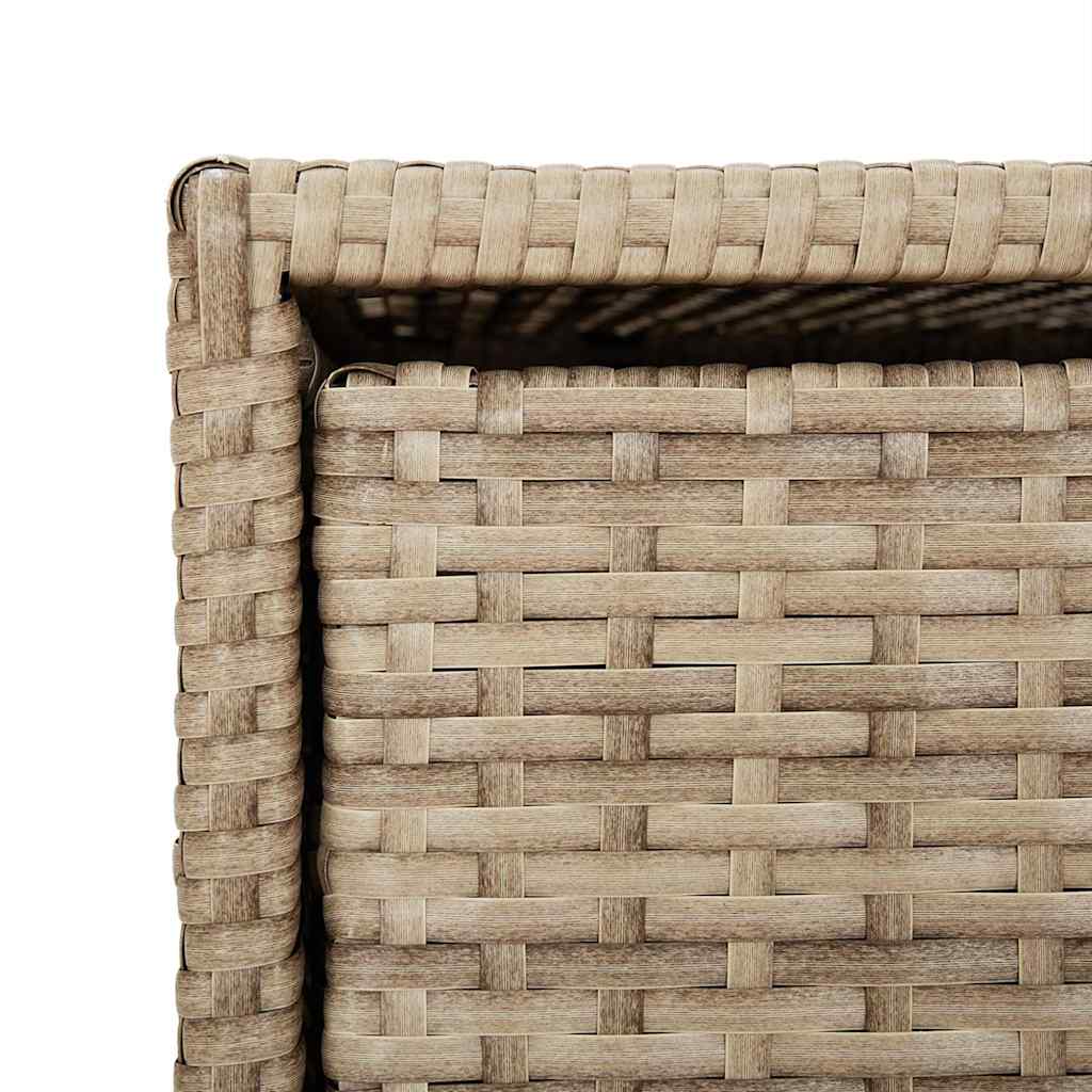 Armário de arrumação para jardim 55x59x80 cm vime PE bege