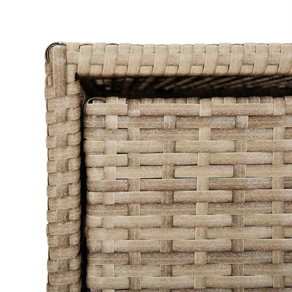 Armário de arrumação para jardim 55x59x80 cm vime PE bege