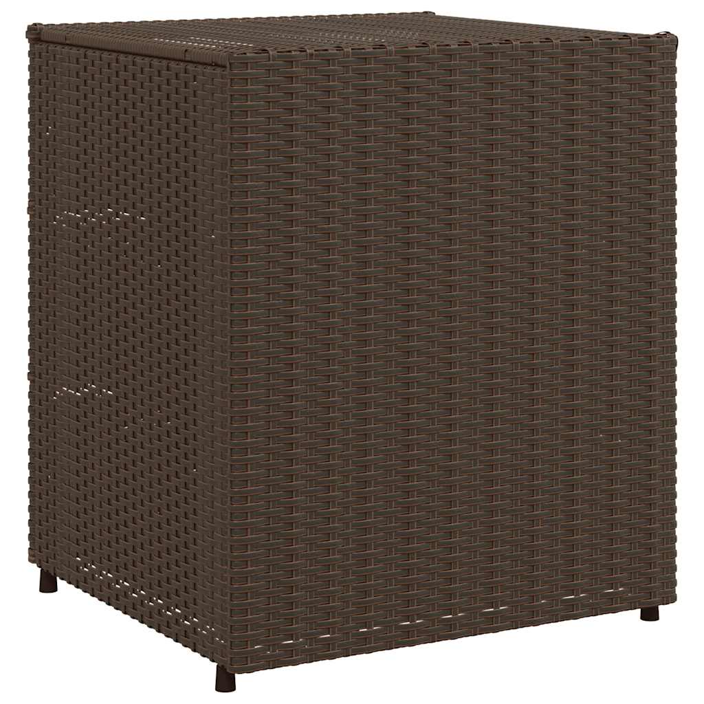 Armário de arrumação para jardim 55x59x69 cm vime PE castanho