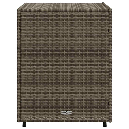 Armário de arrumação para jardim 55x59x69 cm vime PE cinzento